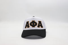 Alpha White/Black Snapback Hat