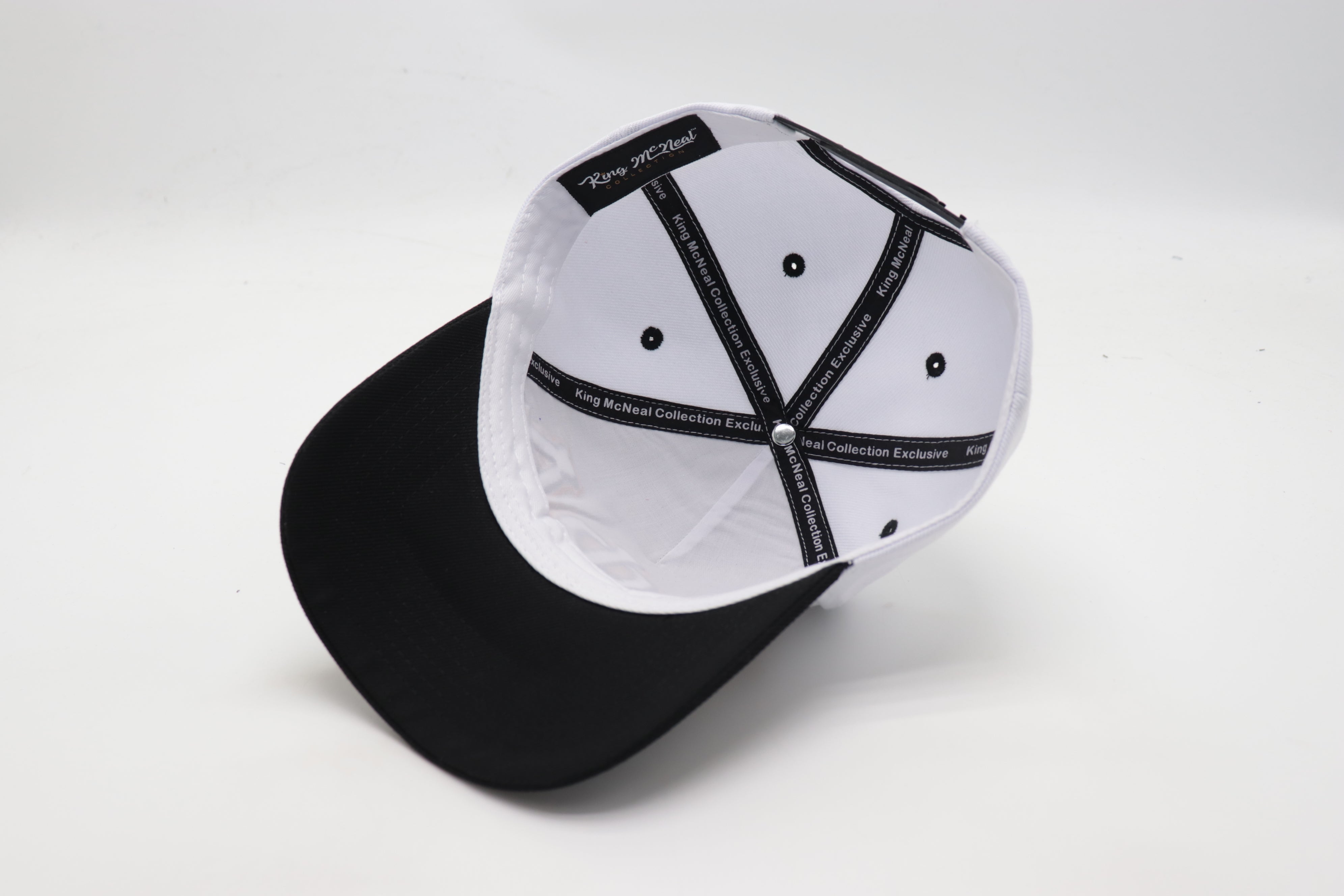 Alpha White/Black Snapback Hat