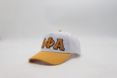 Alpha White/Old Gold Snapback Hat