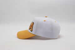 Alpha White/Old Gold Snapback Hat