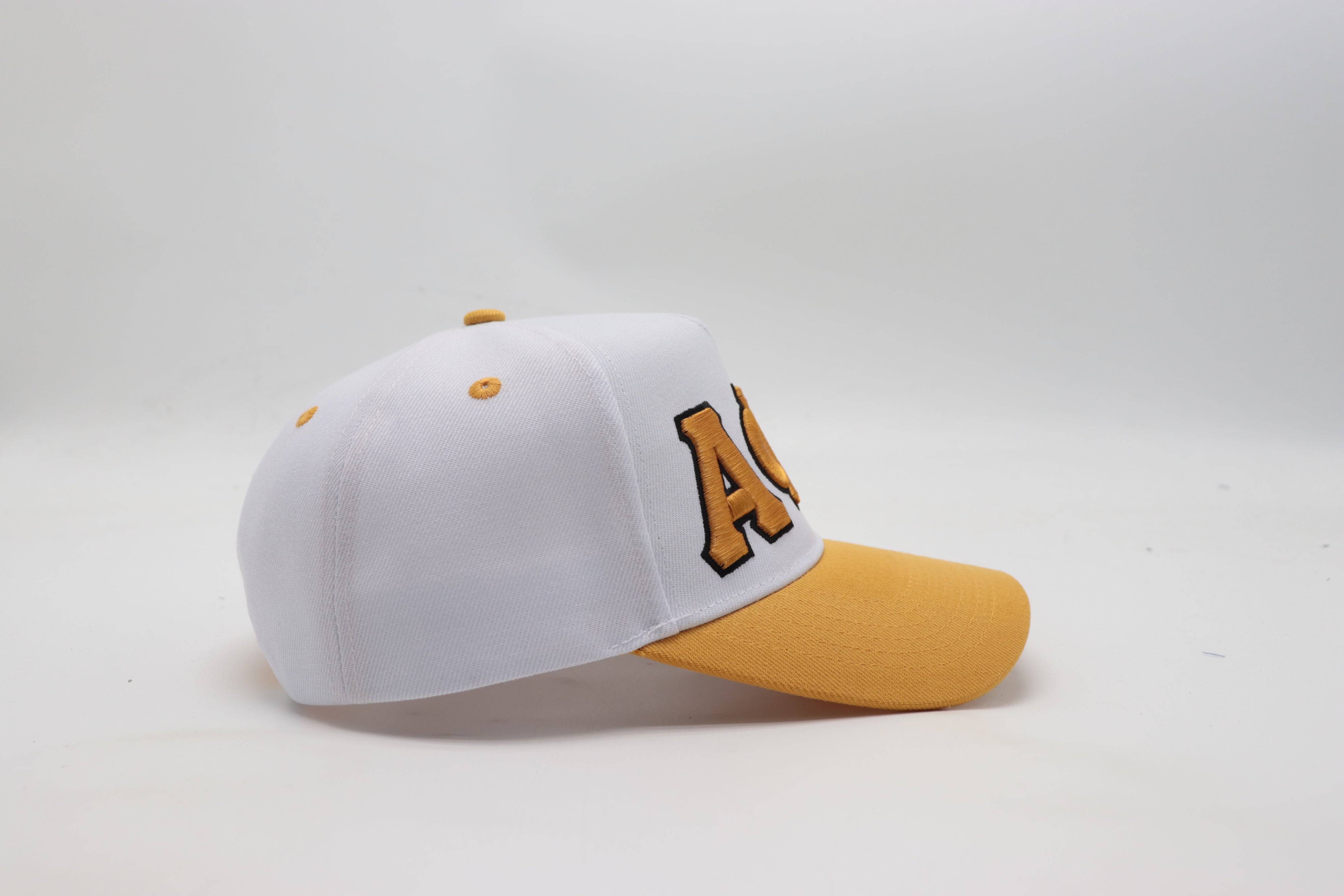 Alpha White/Old Gold Snapback Hat