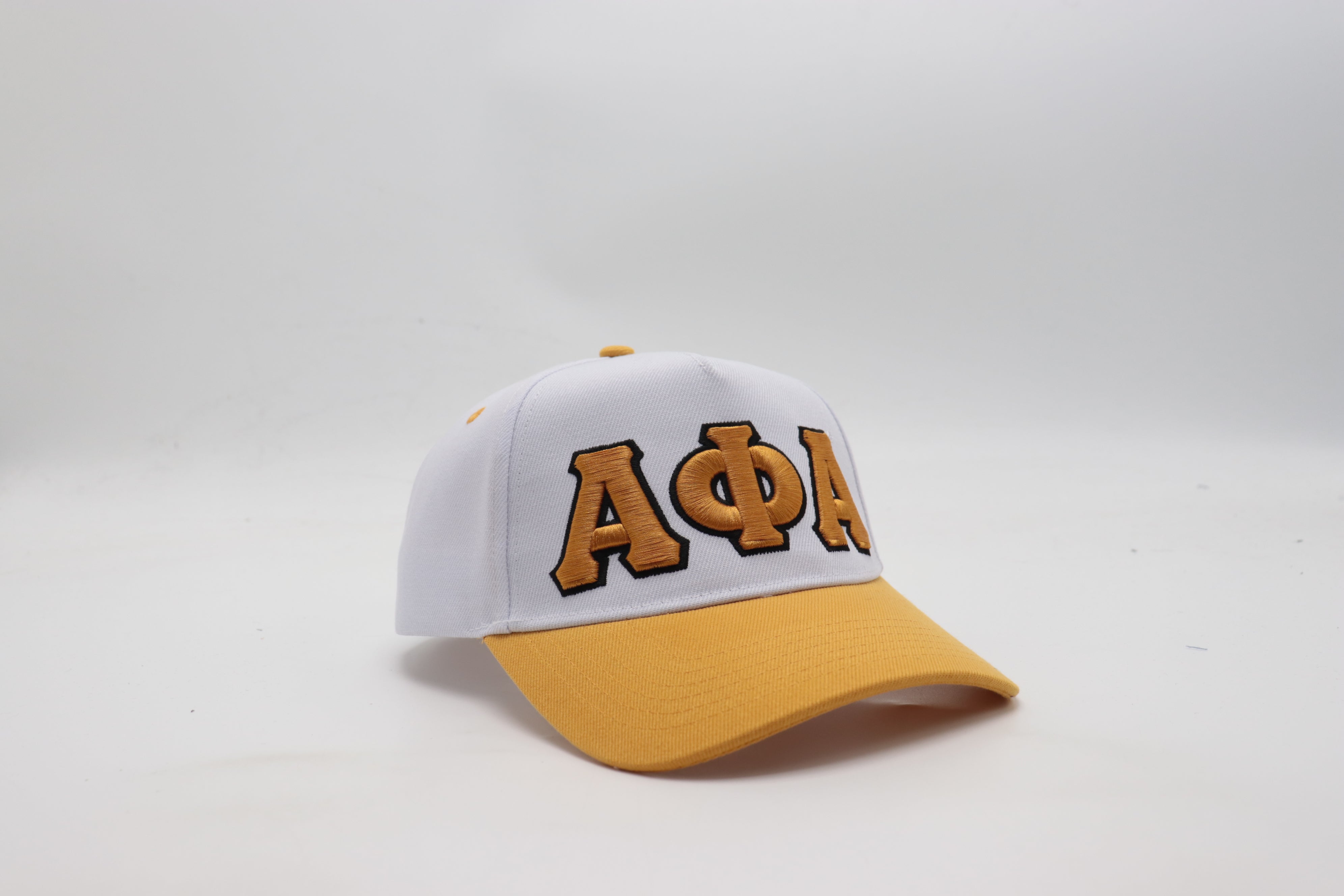 Alpha White/Old Gold Snapback Hat