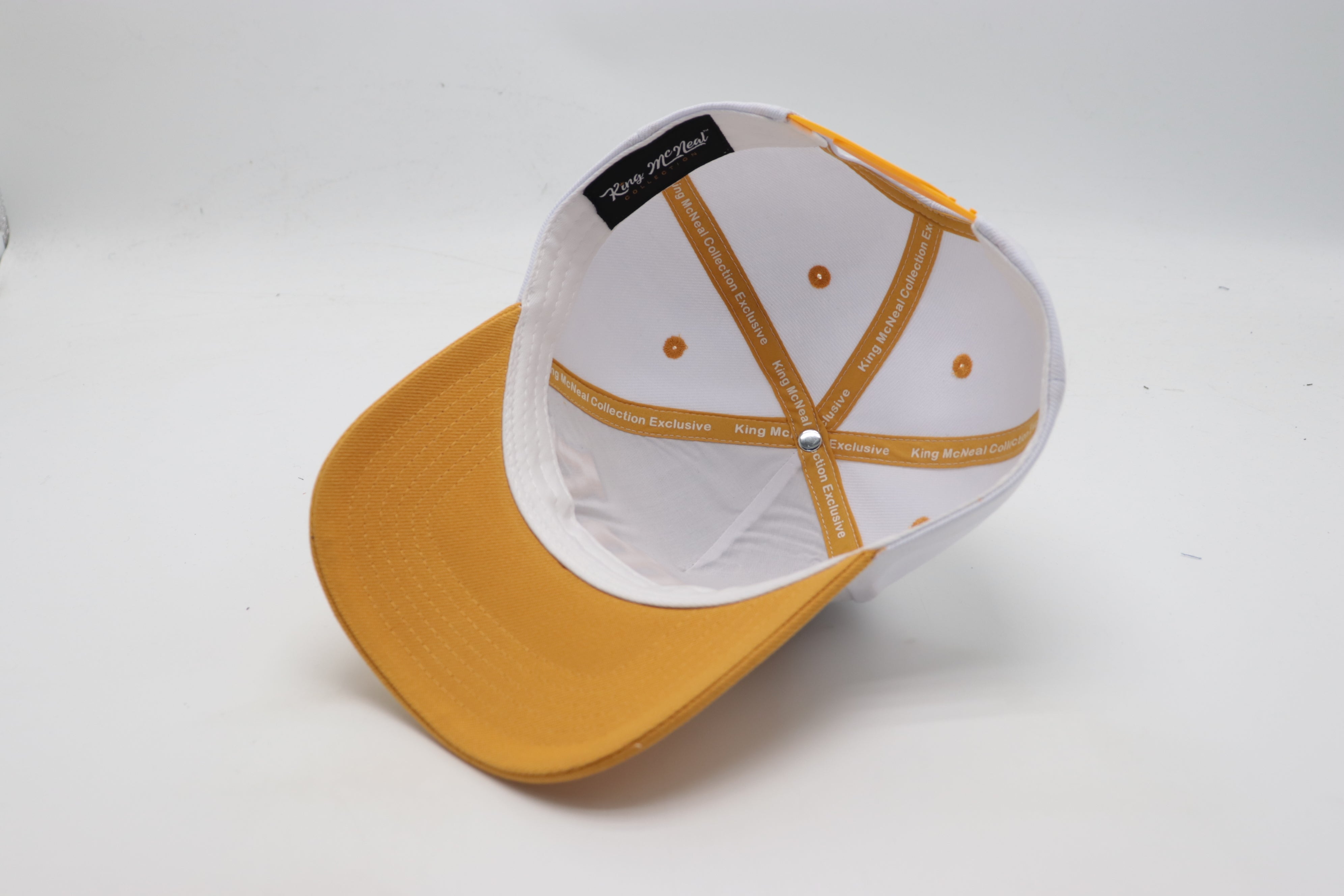 Alpha White/Old Gold Snapback Hat