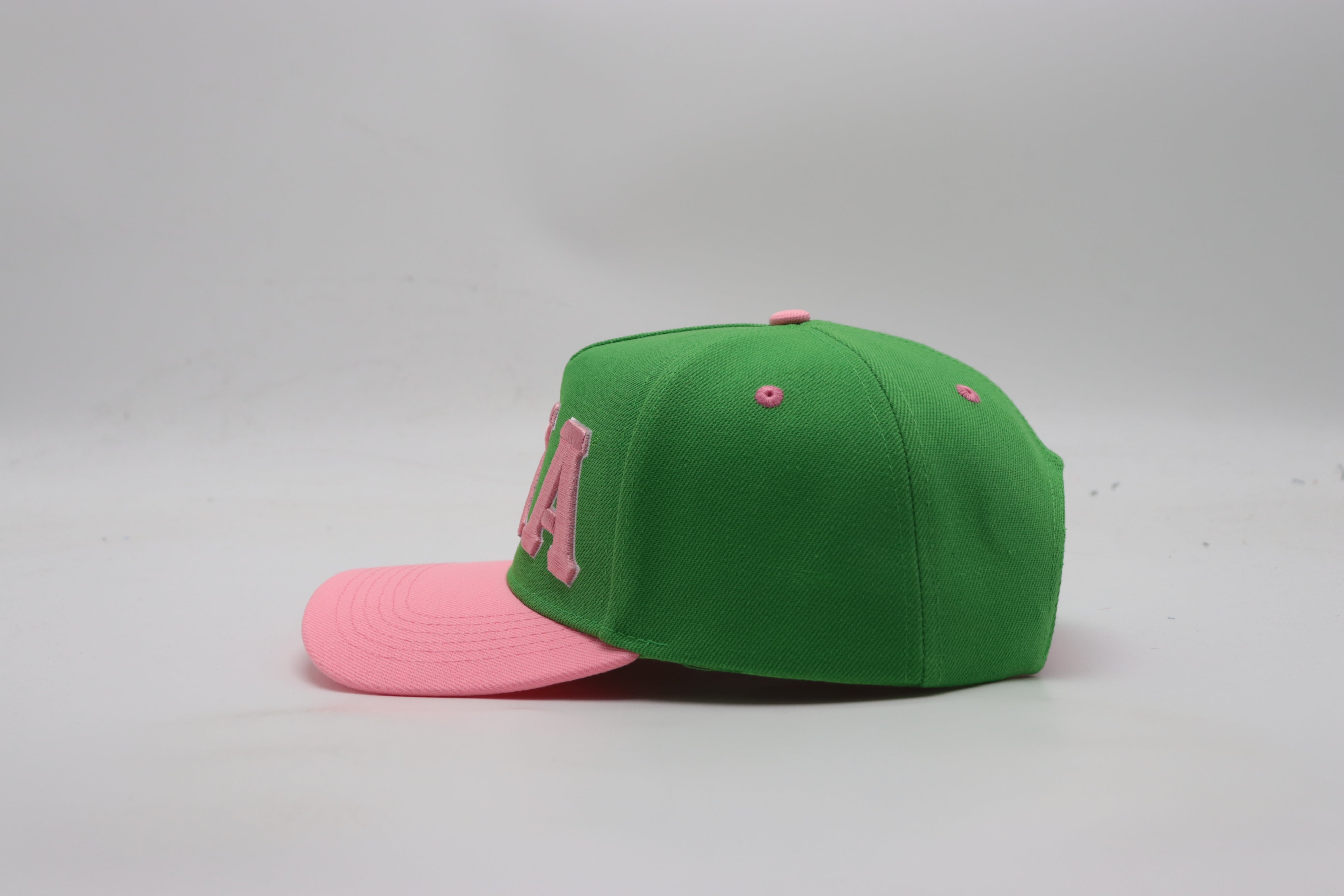 AKA Green Letters Snapback Hat