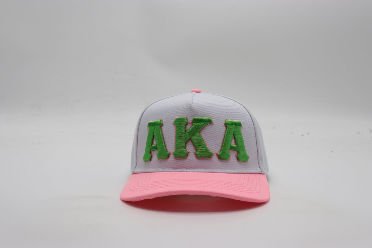 AKA White Letters Snapback Hat
