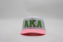 AKA White Letters Snapback Hat