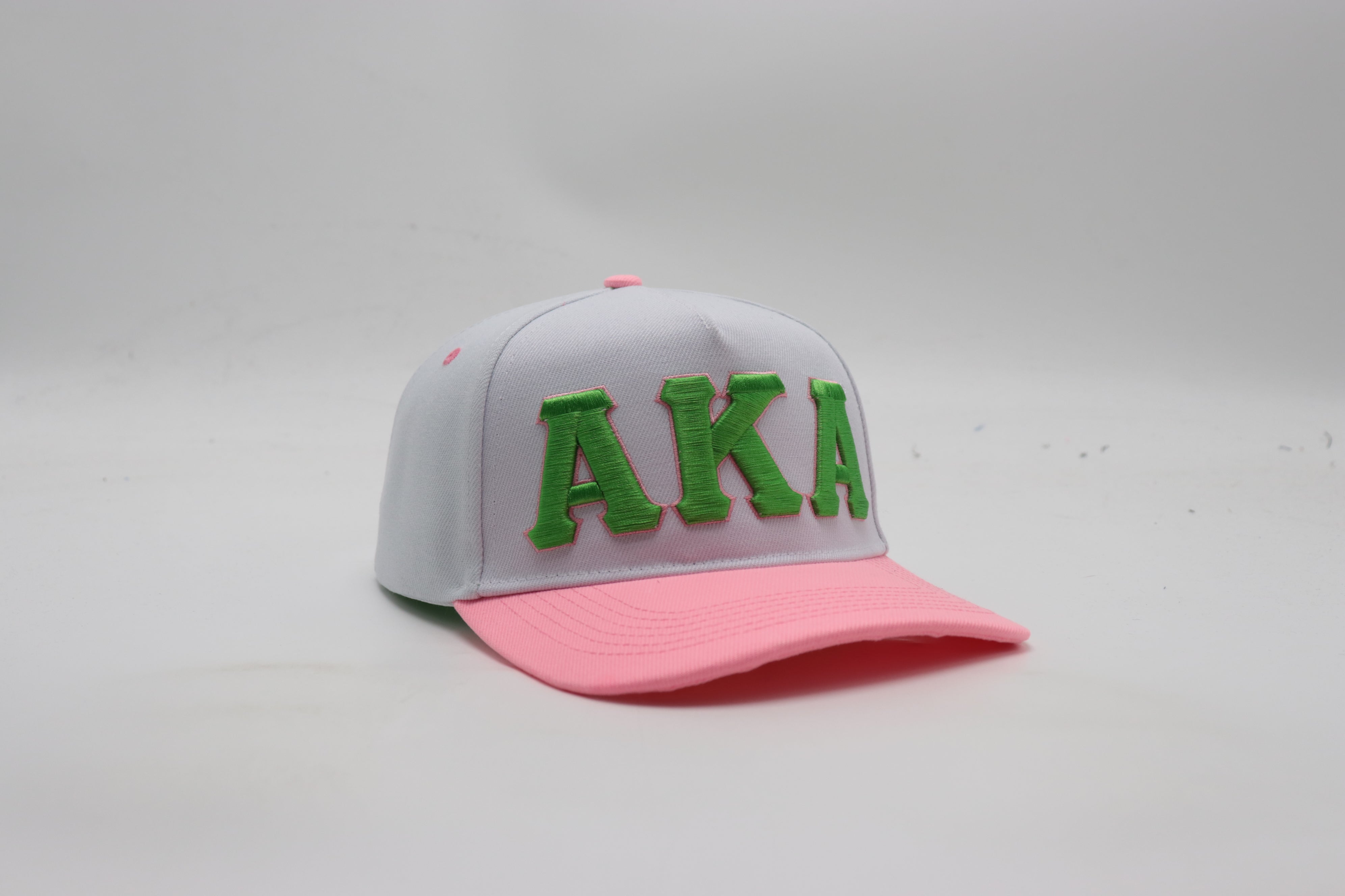 AKA White Letters Snapback Hat