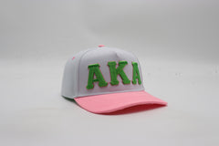 AKA White Letters Snapback Hat