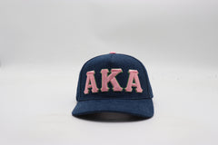 AKA Dark Denim Letters Snapback Hat