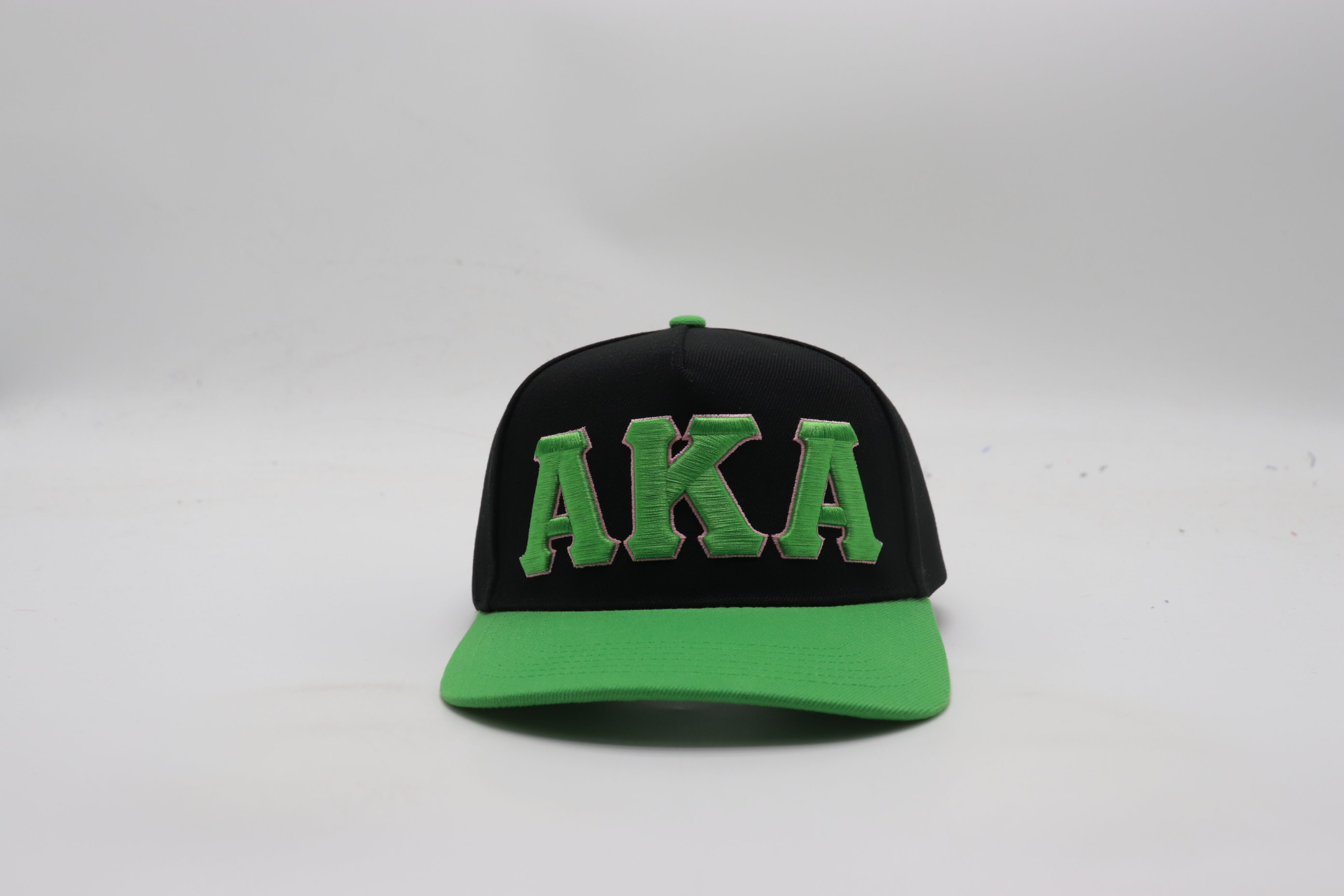 AKA Black Letters Snapback Hat