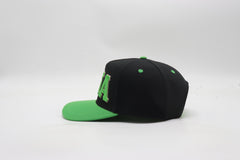 AKA Black Letters Snapback Hat