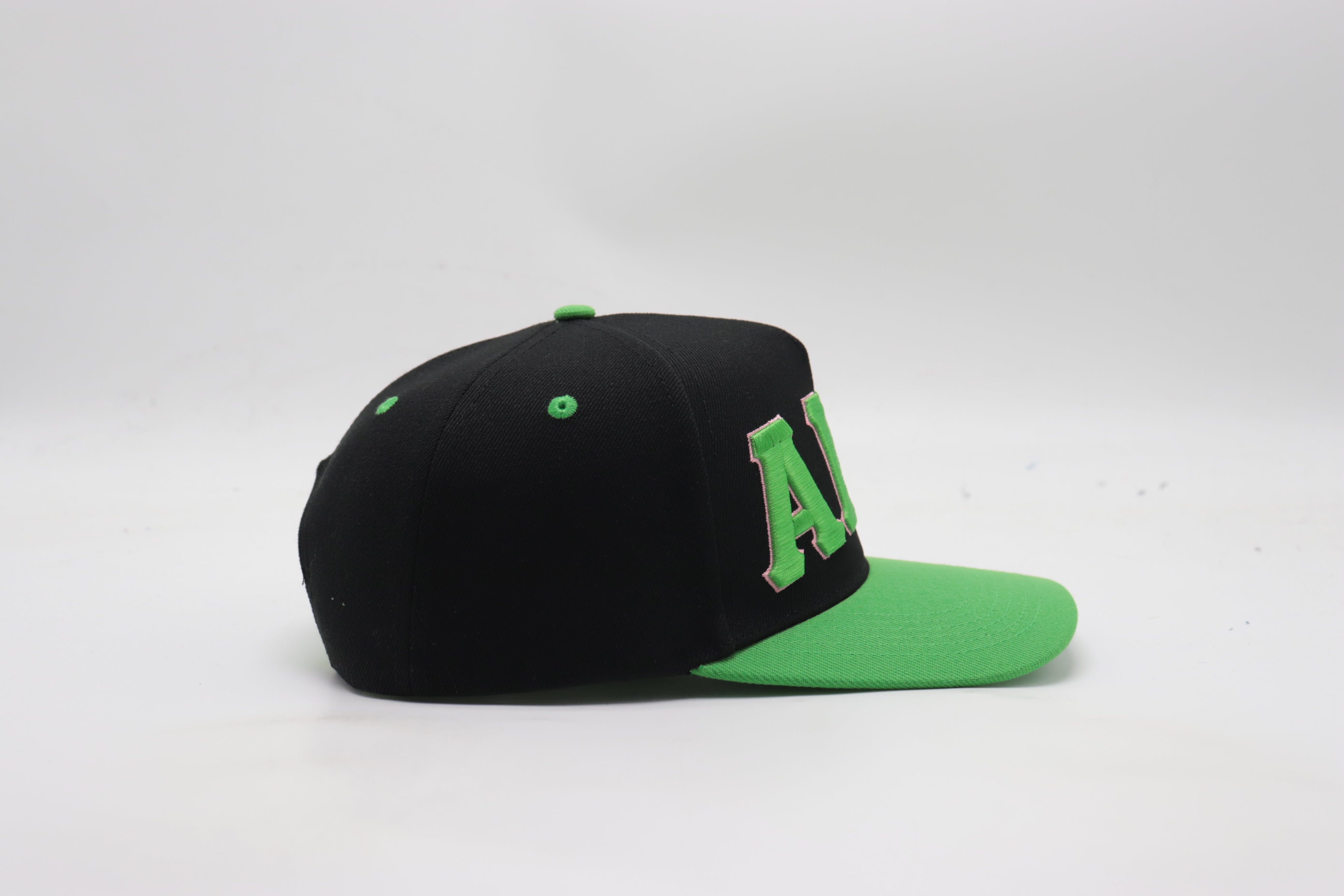 AKA Black Letters Snapback Hat