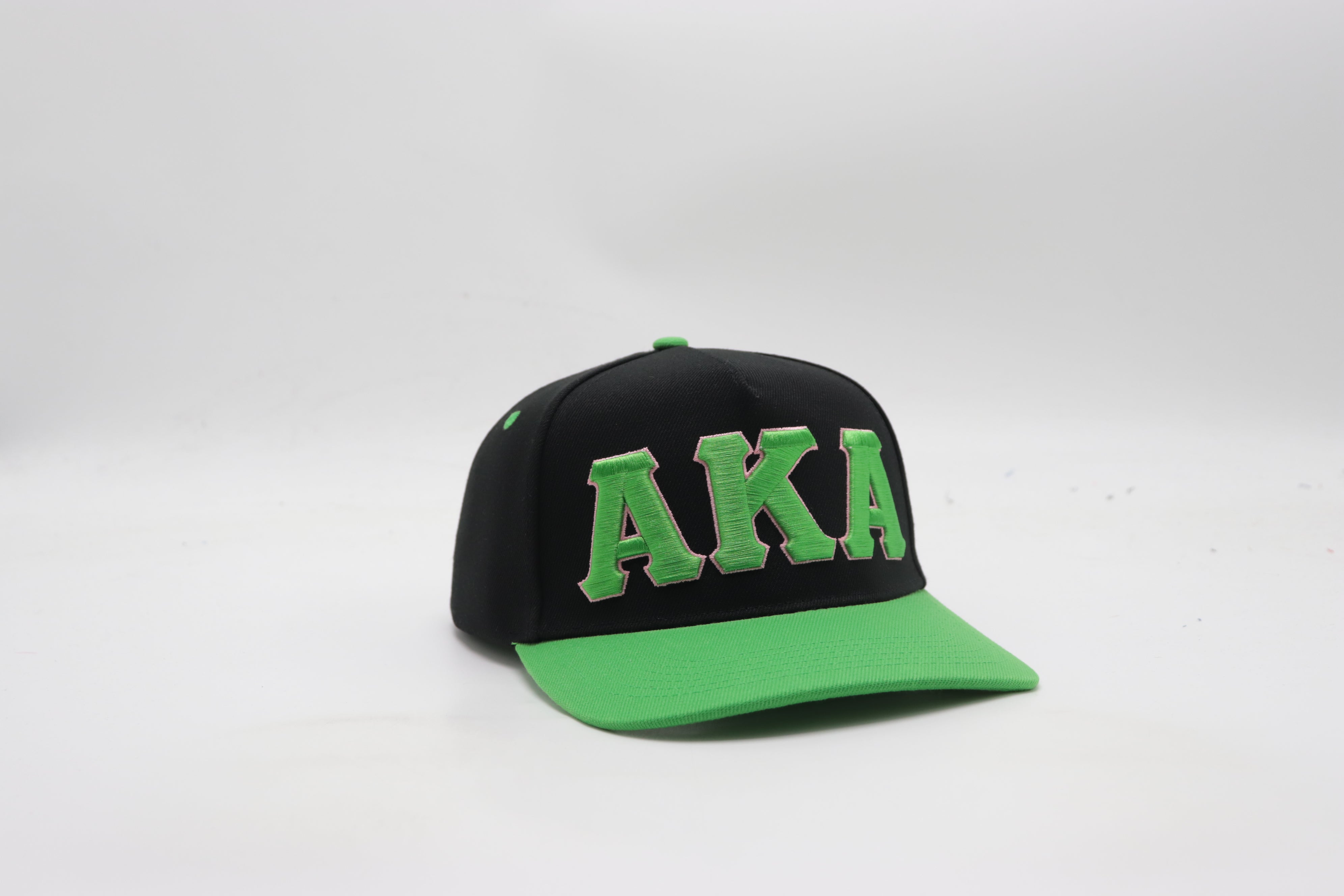 AKA Black Letters Snapback Hat
