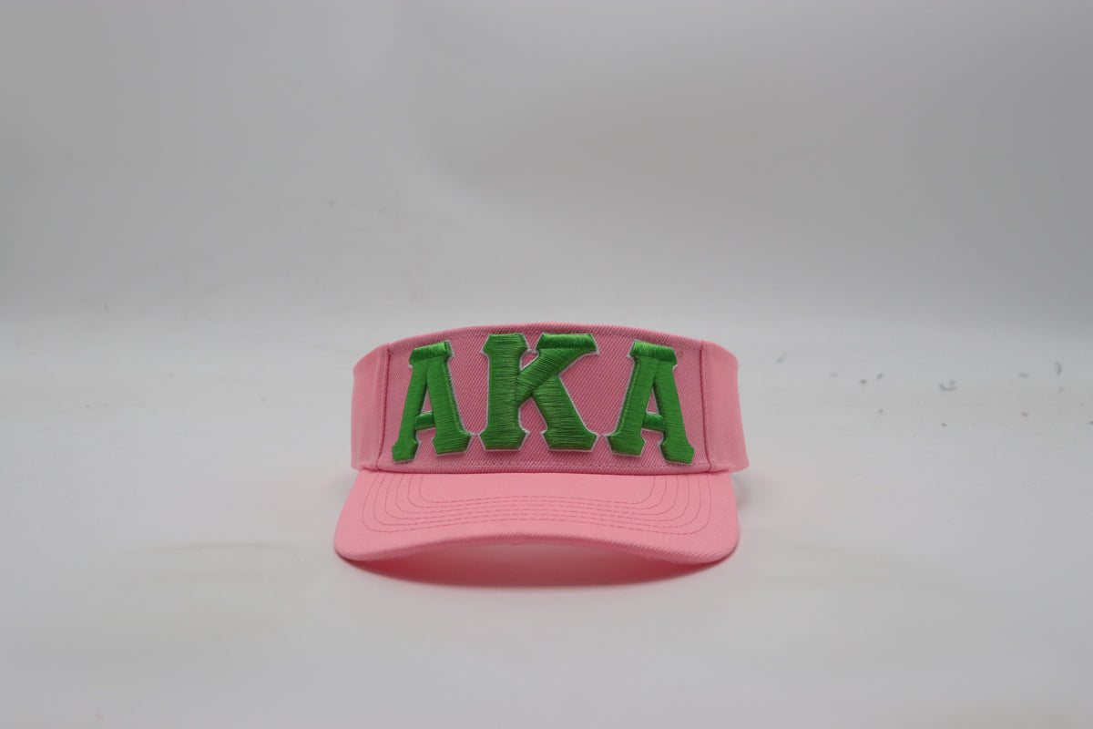 AKA Pink Letters Visor Hat