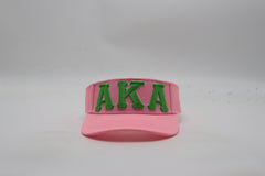 AKA Pink Letters Visor Hat