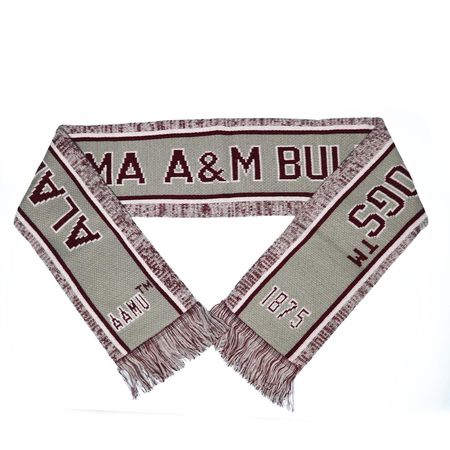 Alabama A&M Grey Knit Scarf & Hat