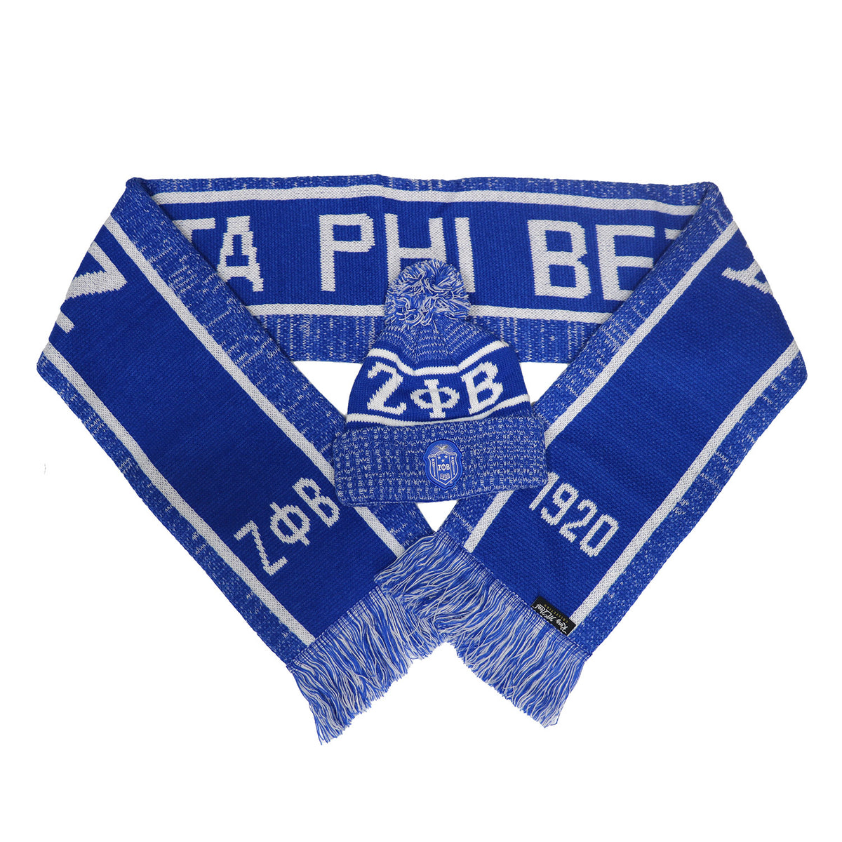 Zeta Blue Scarf & Hat Set