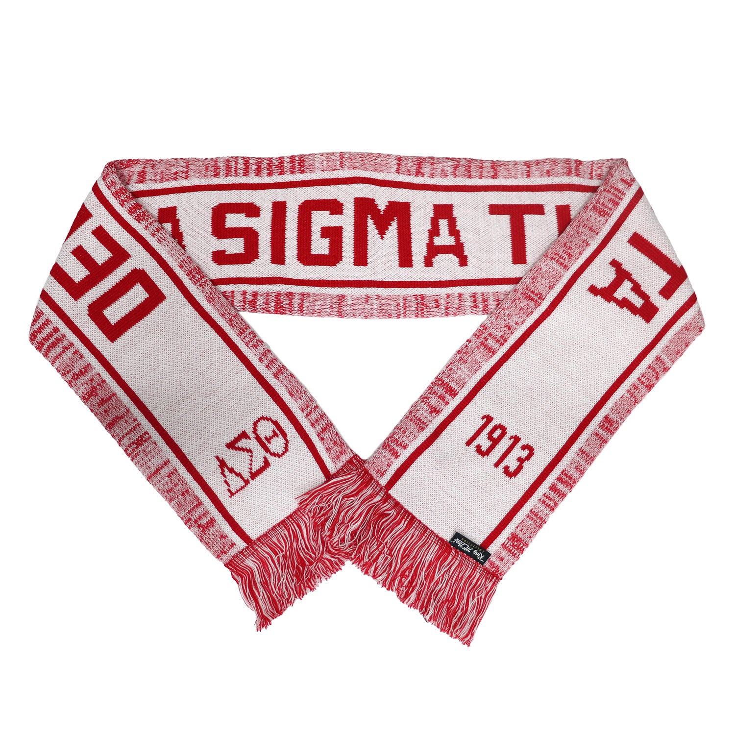 Delta White Crest Scarf & Hat Set
