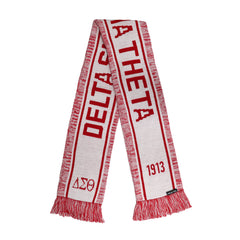 Delta White Crest Scarf & Hat Set