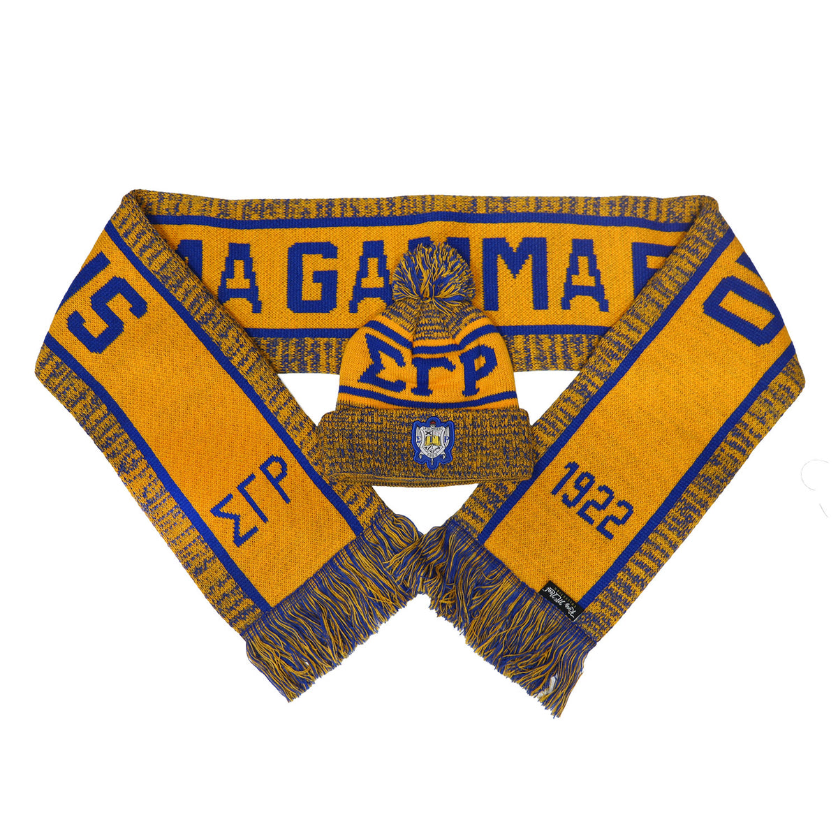 SGRho Gold Scarf & Hat Set