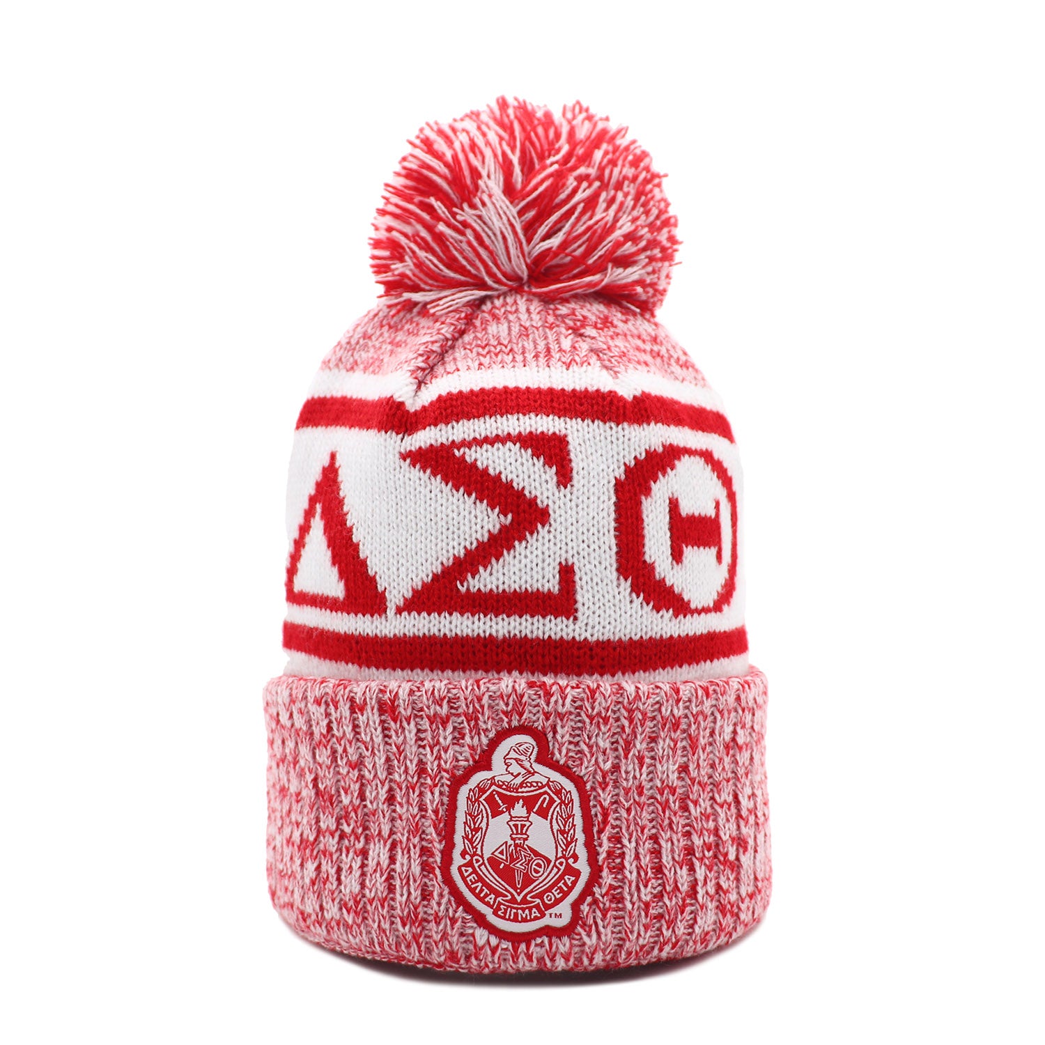 Delta White Crest Scarf & Hat Set