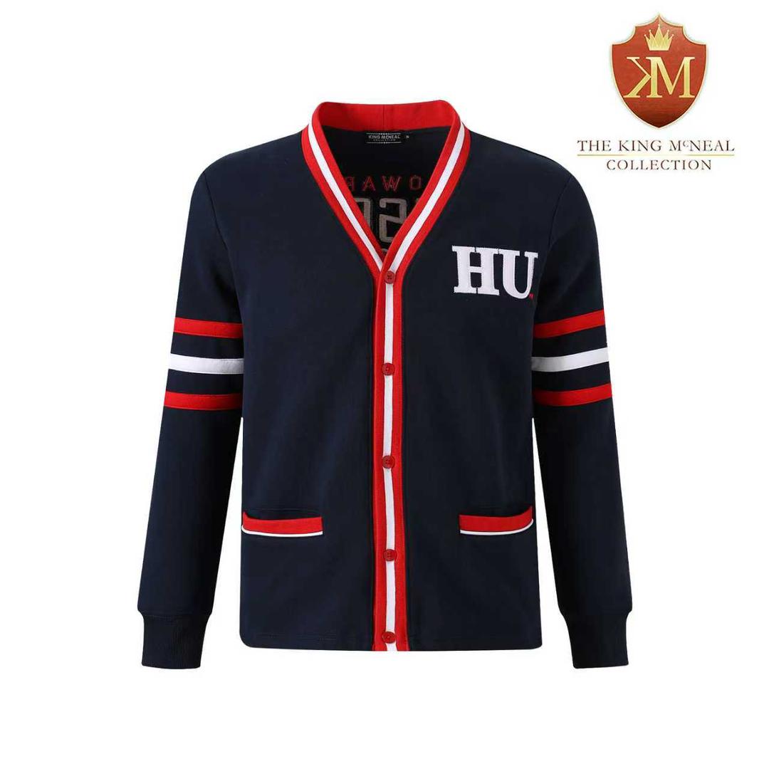 Howard University Blue Fleece Cardigan