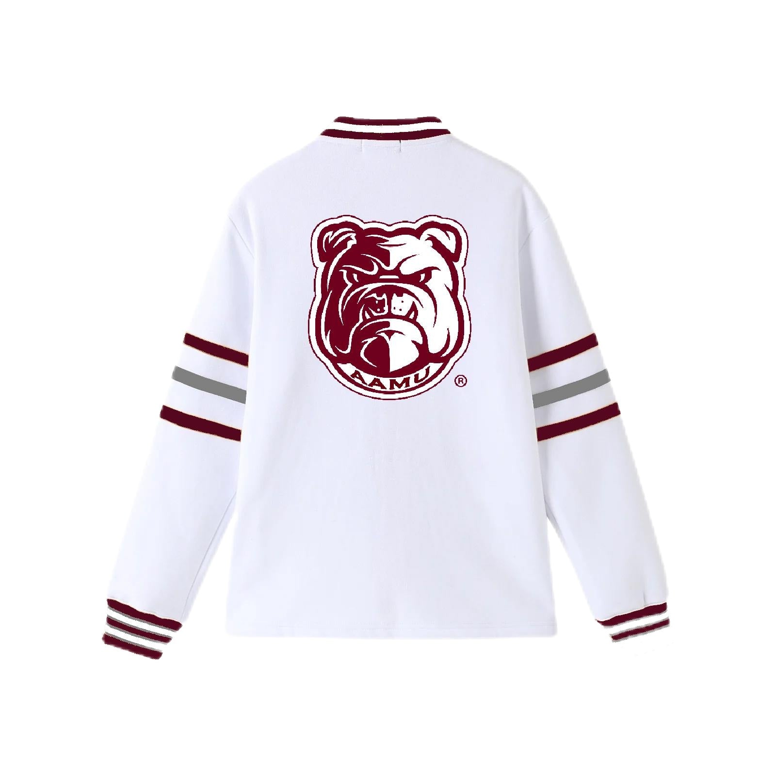 Alabama A&M White Fleece Cardigan