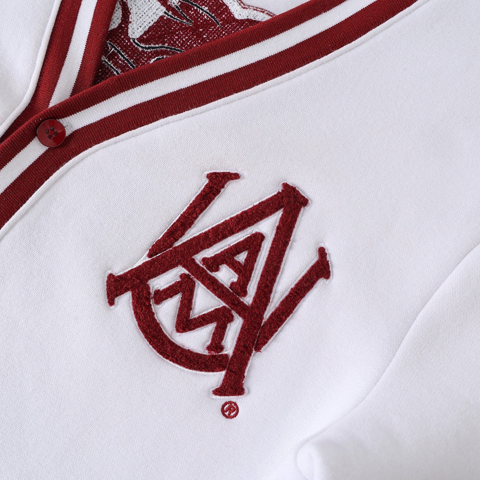 Alabama A&M White Fleece Cardigan