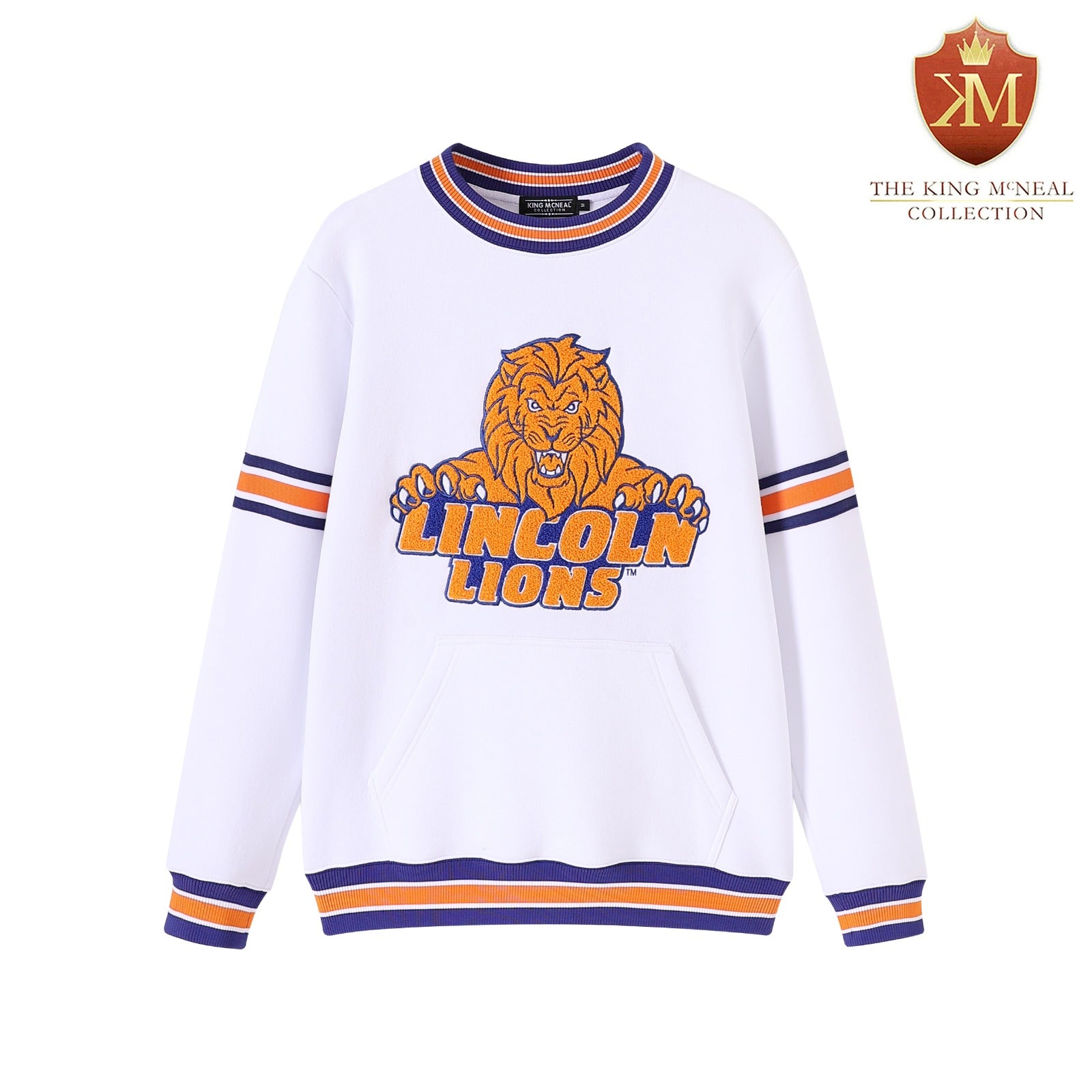 Lincoln University White Pocket Crewneck