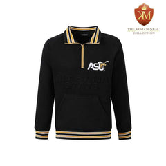 Alabama State Black Quarter Zip Crewneck