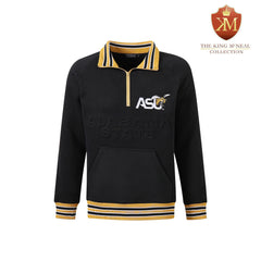 Alabama State Black Quarter Zip Crewneck