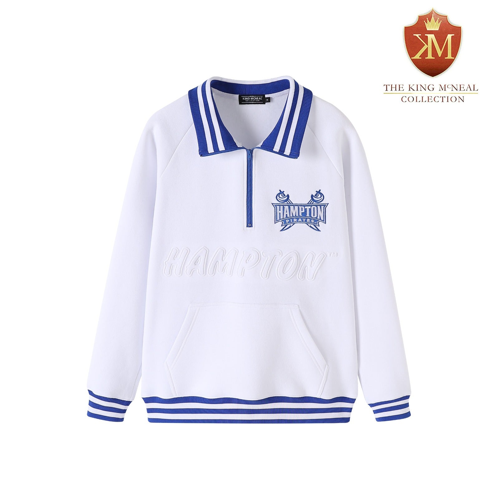 Hampton University White Quarter Zip