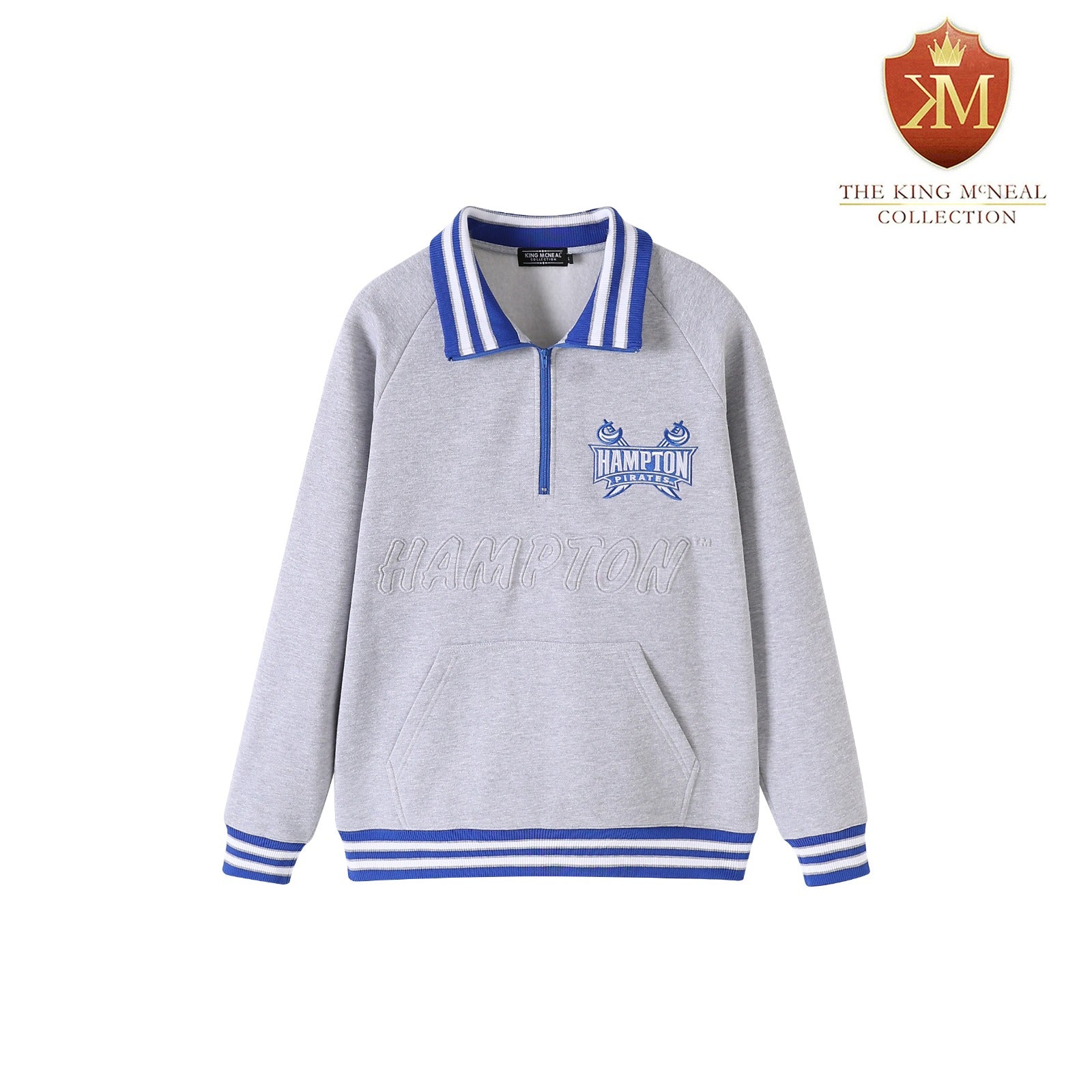 Hampton University Heather Grey Quarter Zip