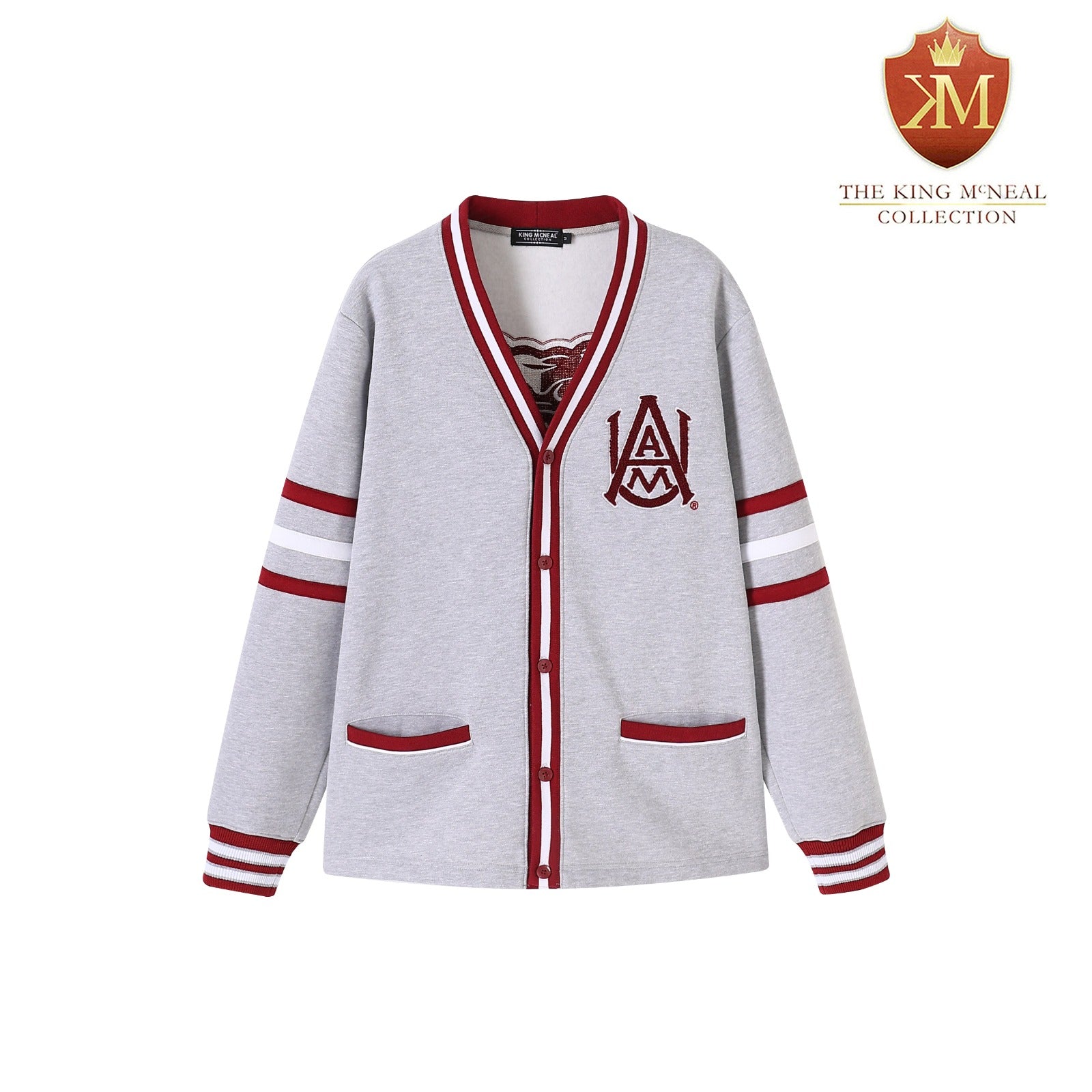 Alabama A&M Grey Fleece Cardigan