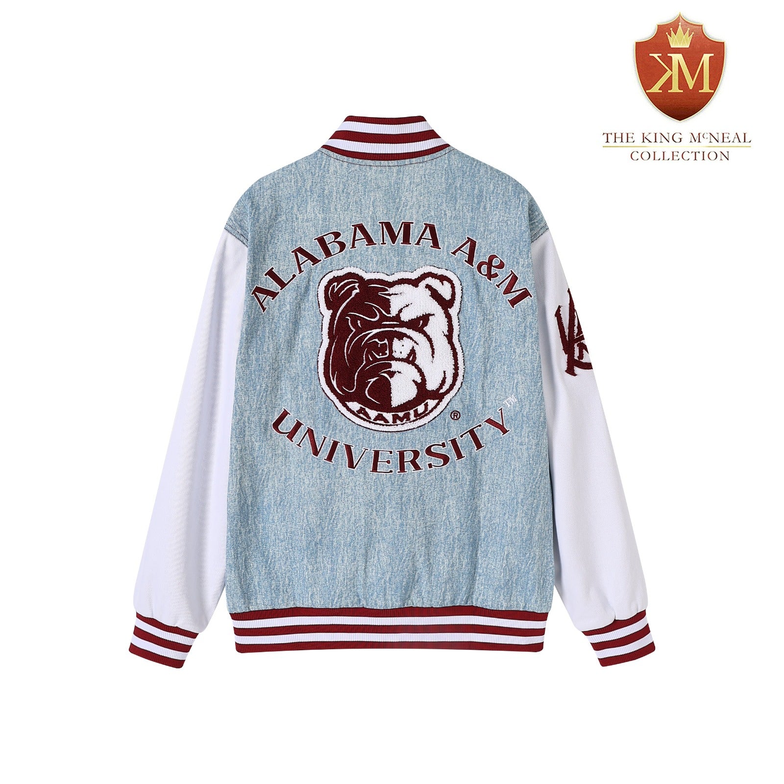 Alabama A&M Denim Bomber Jacket