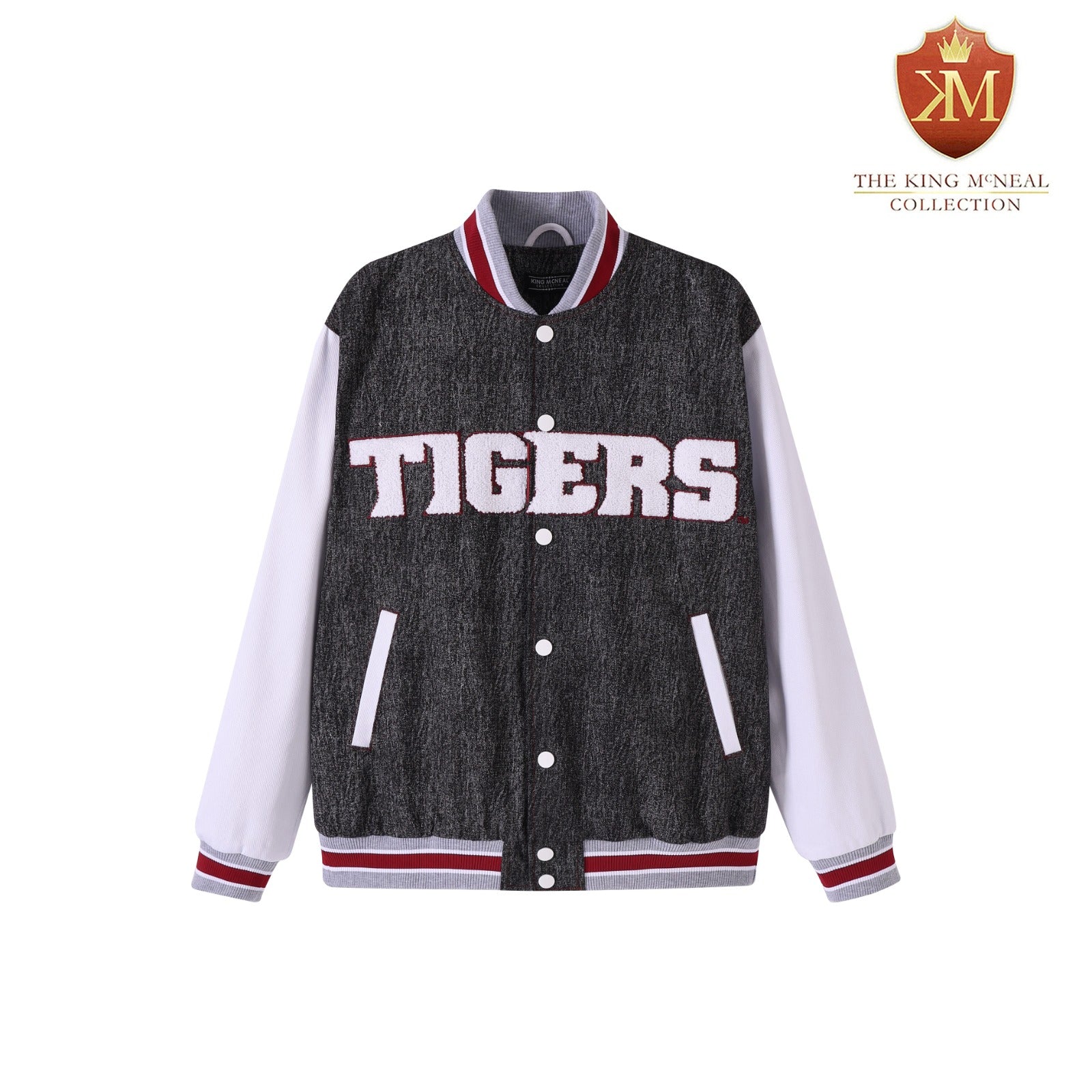 Texas Southern Black Denim Bomber Jacket