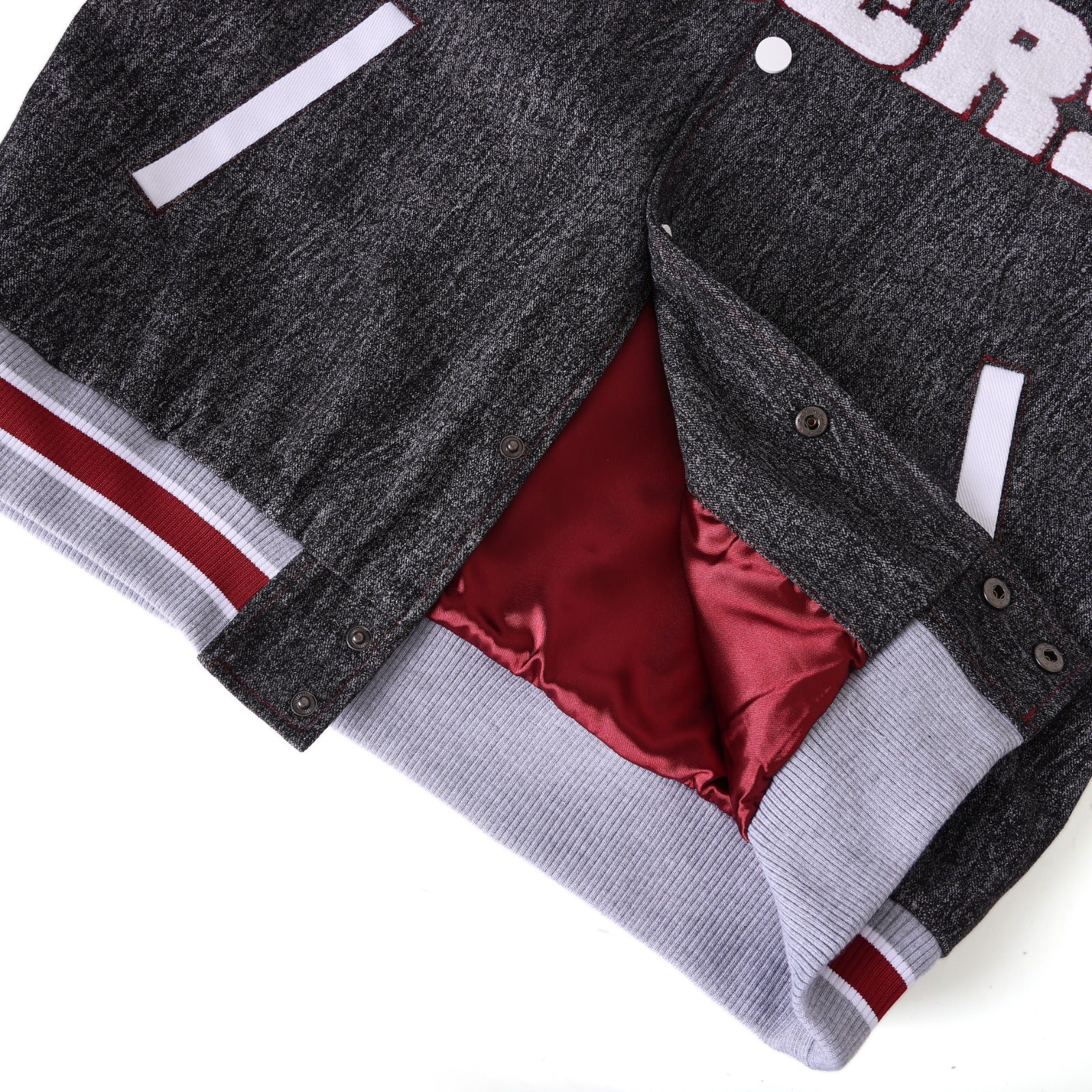 Texas Southern Black Denim Bomber Jacket