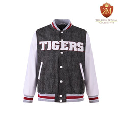 Texas Southern Black Denim Bomber Jacket