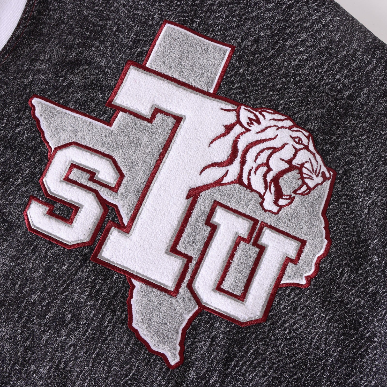 Texas Southern Black Denim Bomber Jacket