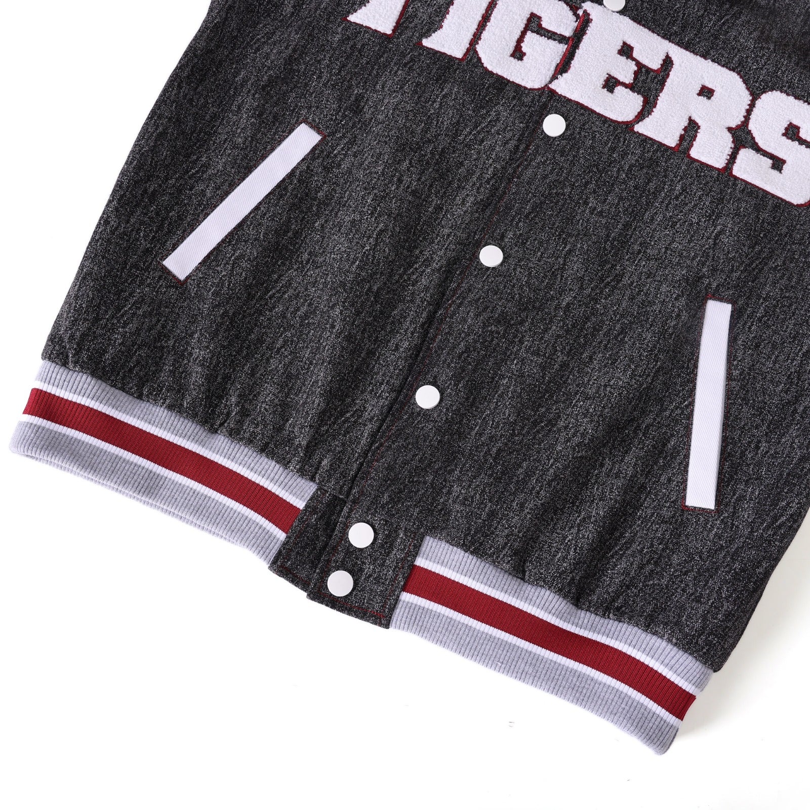 Texas Southern Black Denim Bomber Jacket