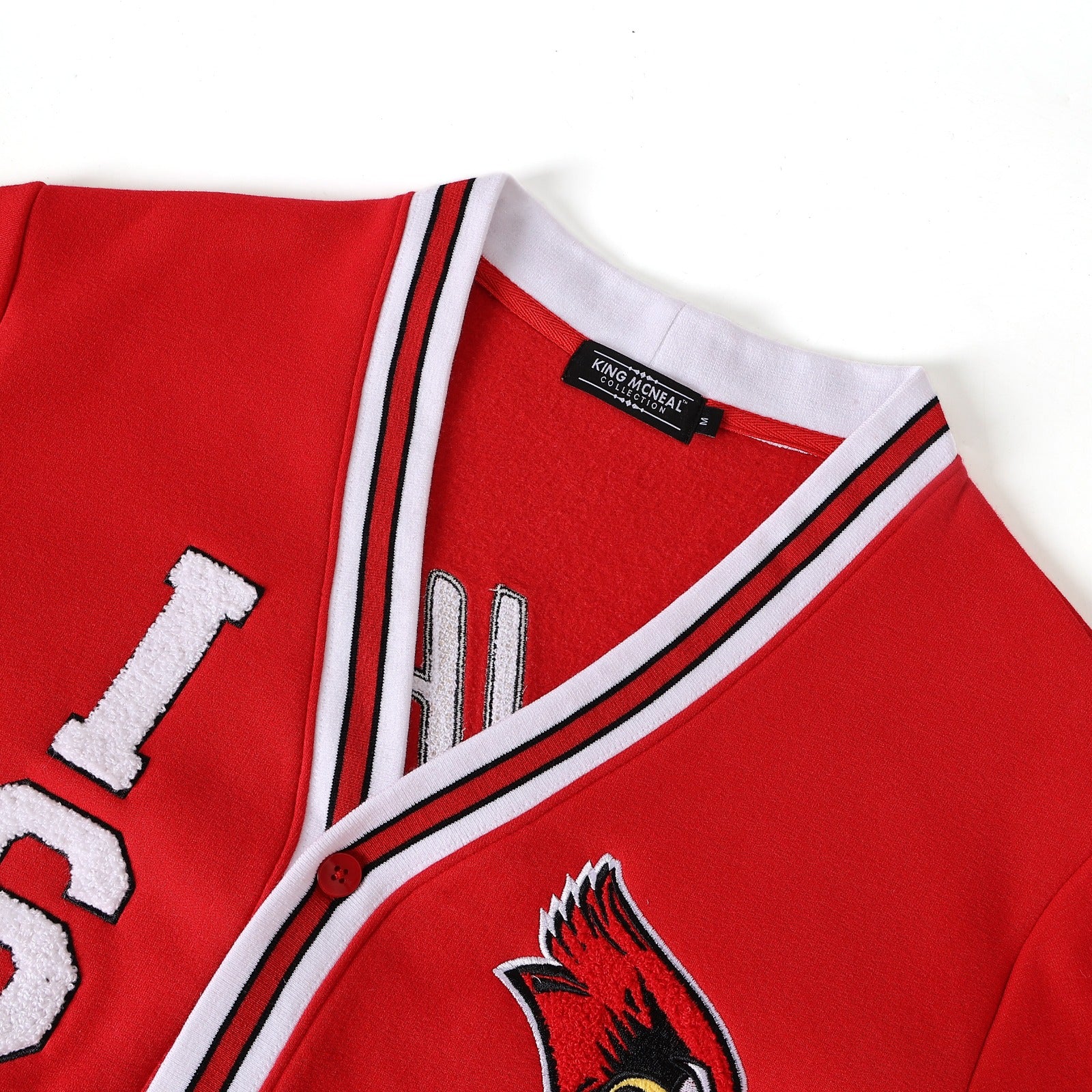 Illinois State Red Fleece Cardigan