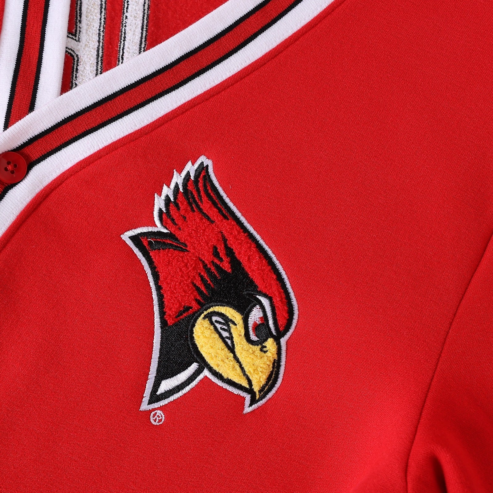 Illinois State Red Fleece Cardigan
