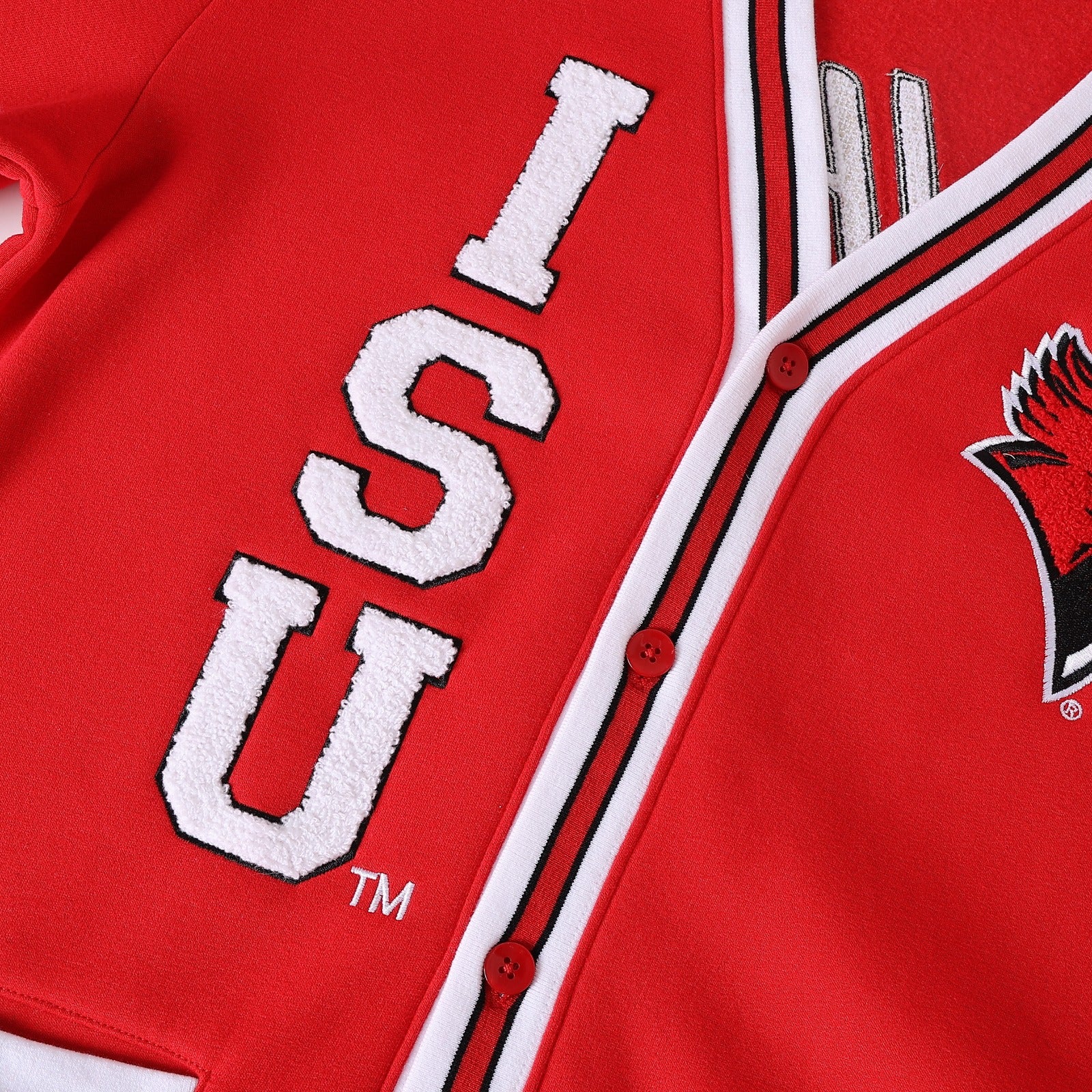 Illinois State Red Fleece Cardigan
