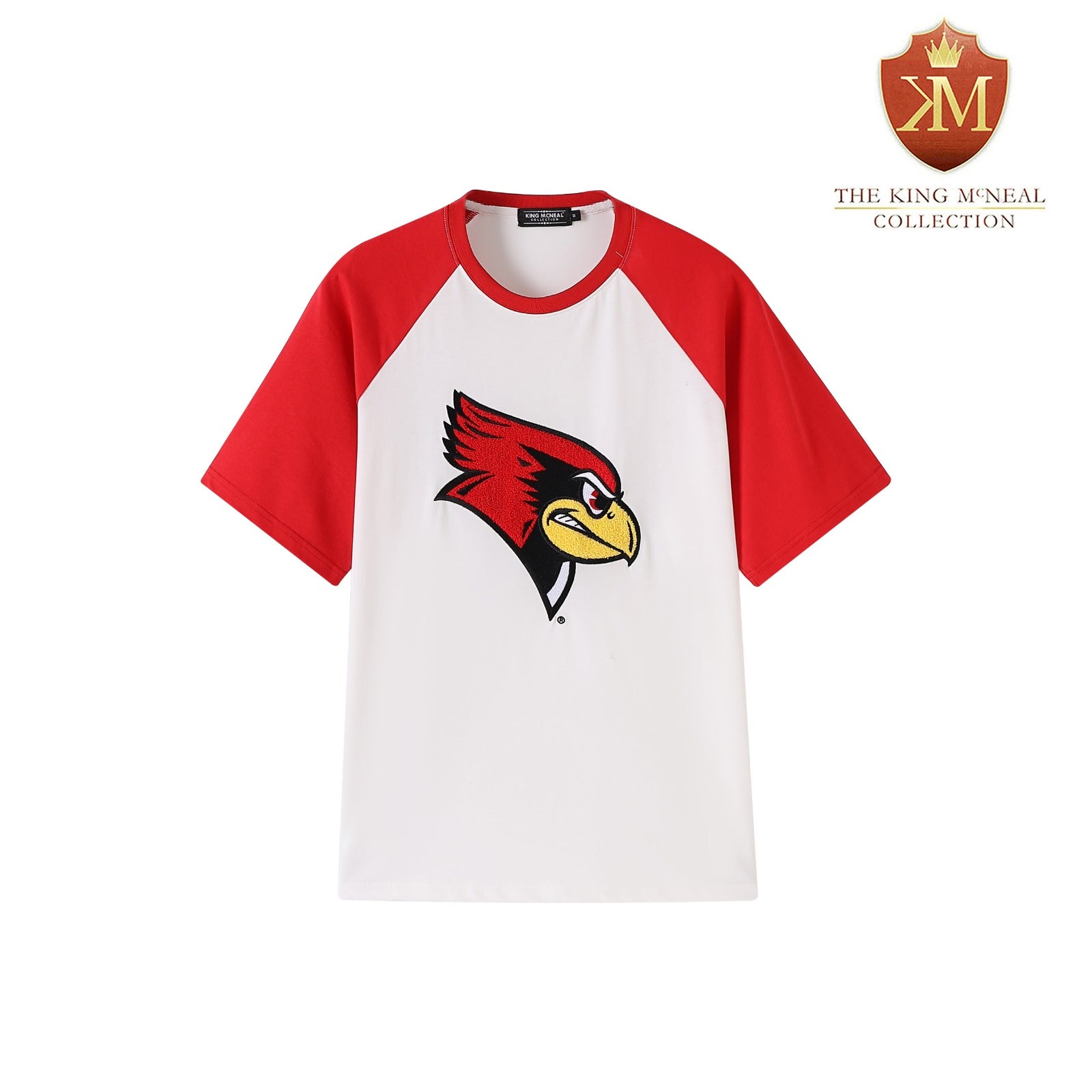Illinois State Premium Redbirds White Raglan Chenille Shirt