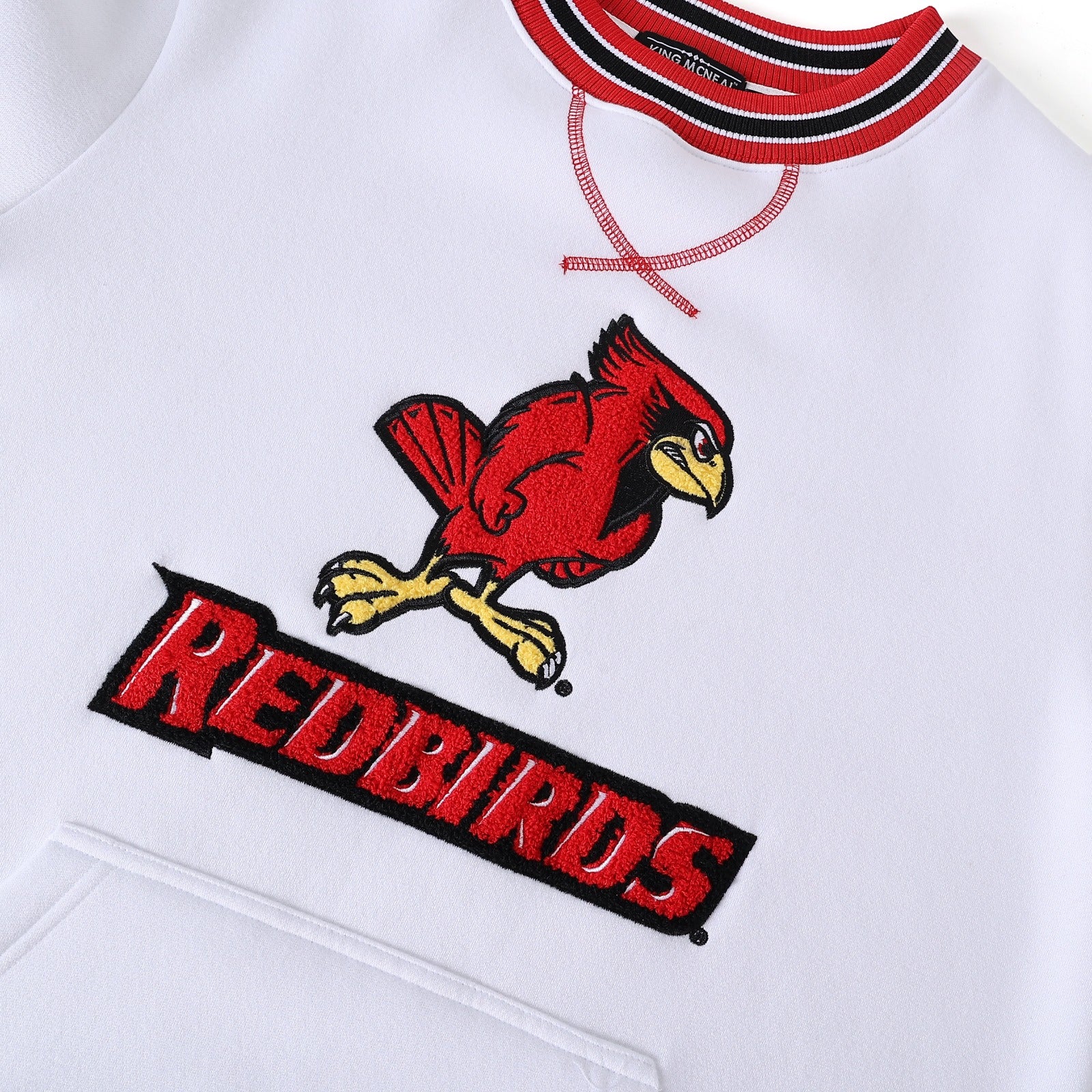 Illinois State White Redbirds Pocket Crewneck