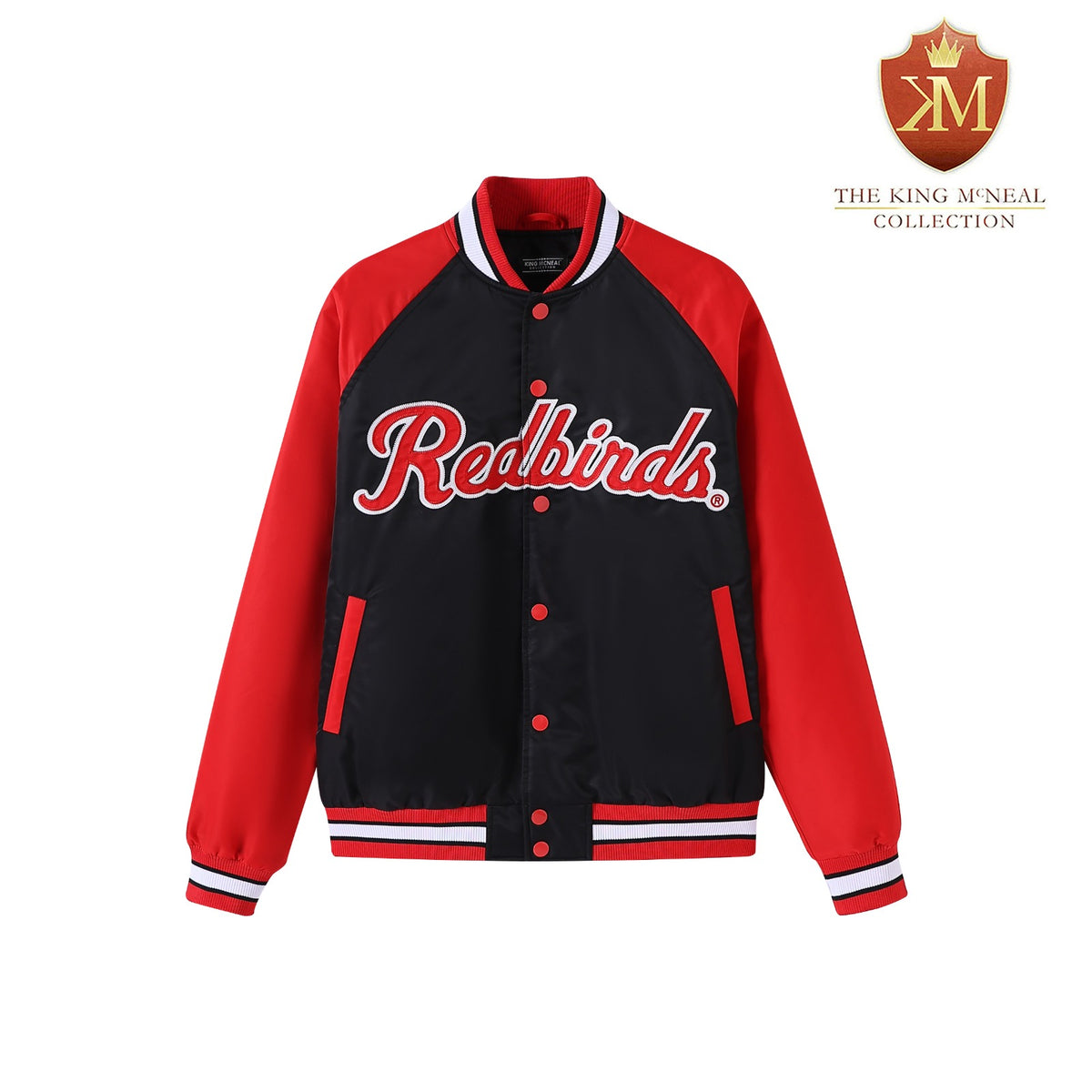 Illinois State Black Bomber Jacket
