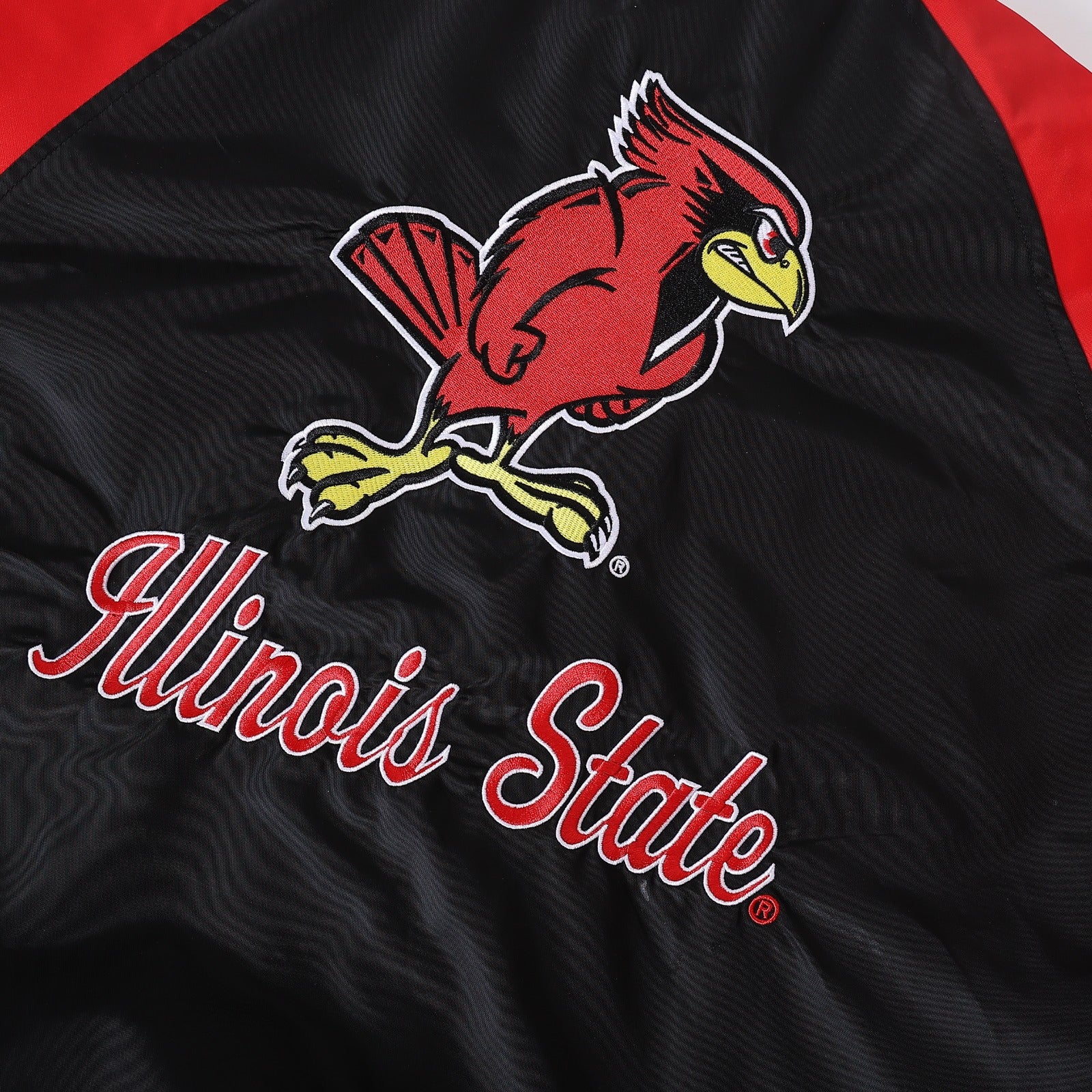 Illinois State Black Bomber Jacket