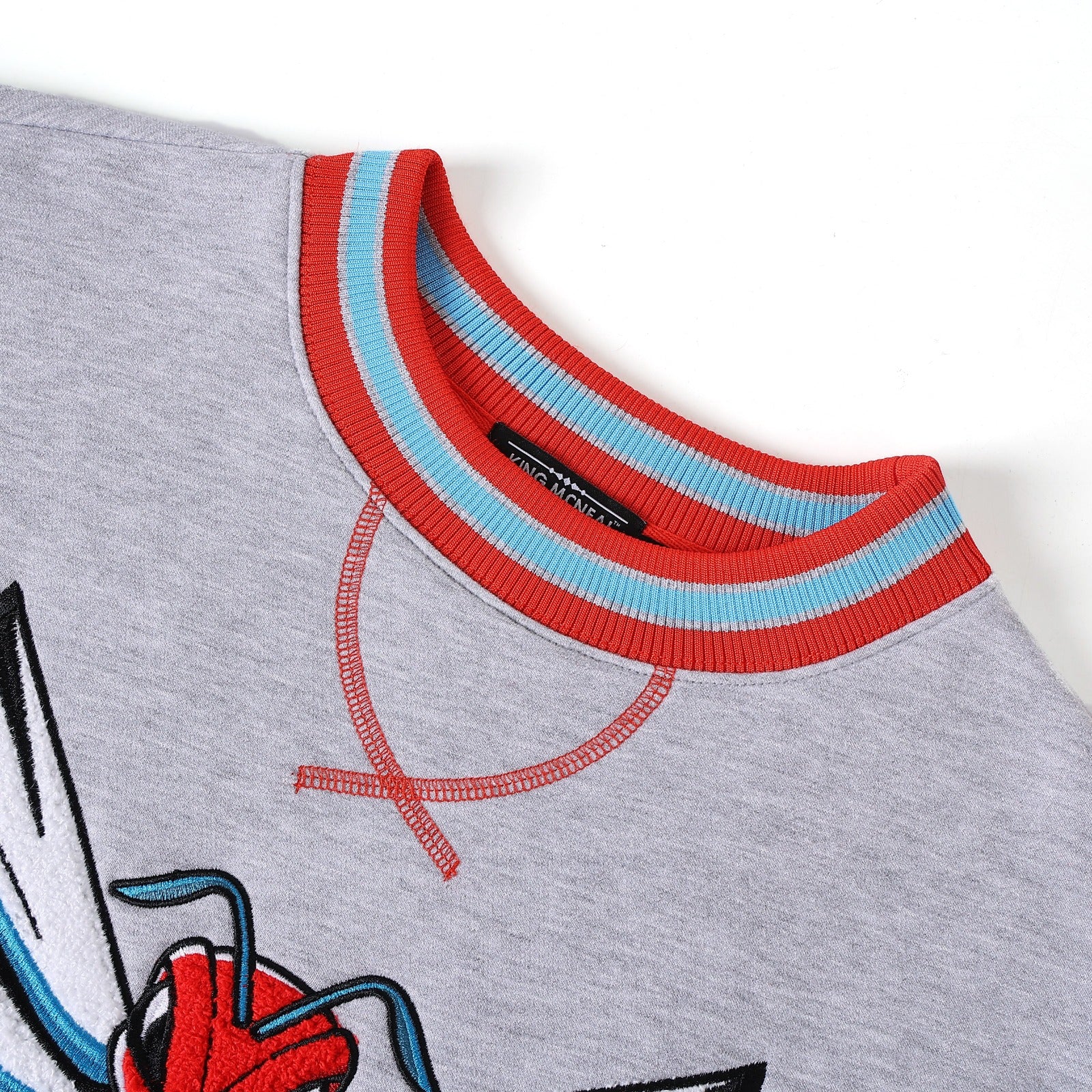 Delaware State Heather Grey Pocket Crewneck