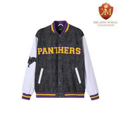 Prairie View A&M Black Denim Bomber Jacket