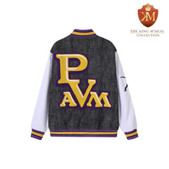 Prairie View A&M Black Denim Bomber Jacket
